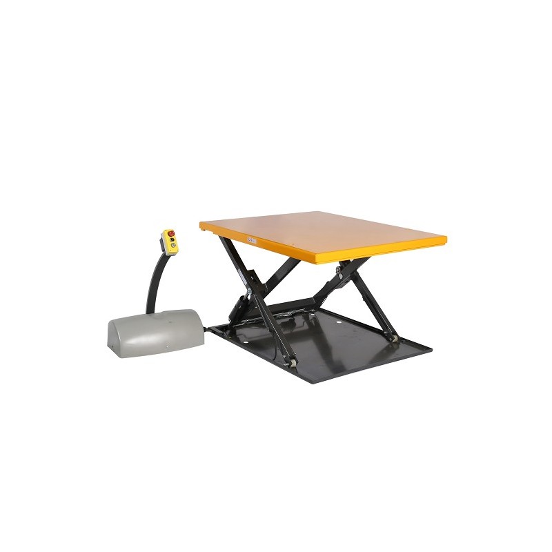 Vista general de la mesa elevadora extraplana 1000kg 380V