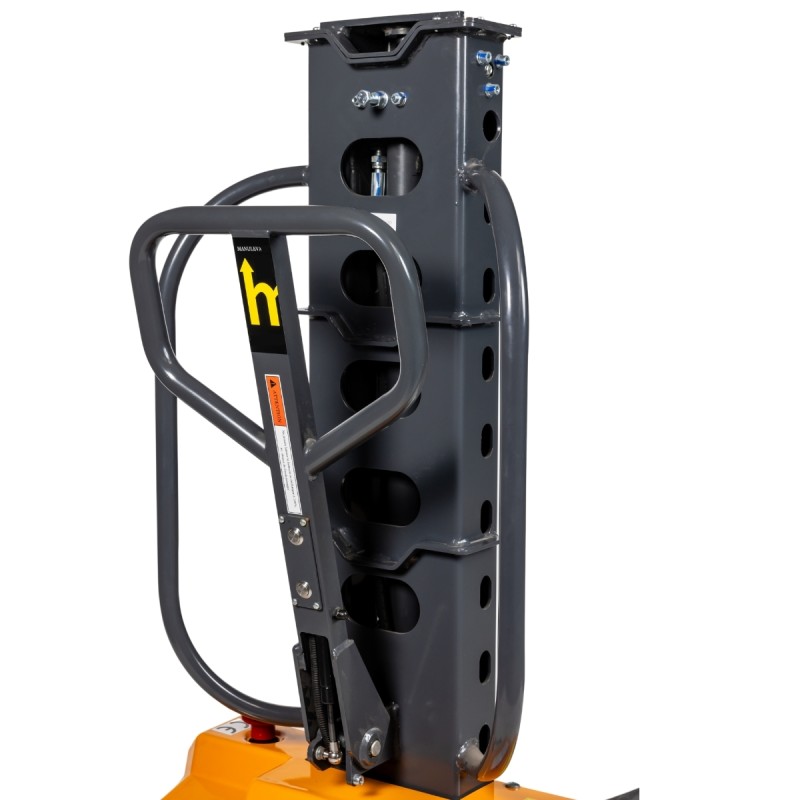 Zoom sobre el timón del Apilador Autoportante - Elevación 1500mm - Capacidad 500kg