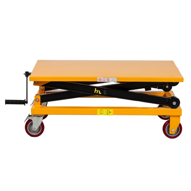 Mesa elevatória manual com manivela 300 kg - Manuleva