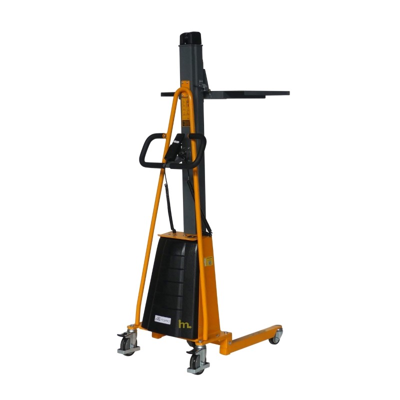 Vista frontal 3/4 del apilador Semi Eléctrico Puesto de trabajo 250Kg - Elevación 1500 mm