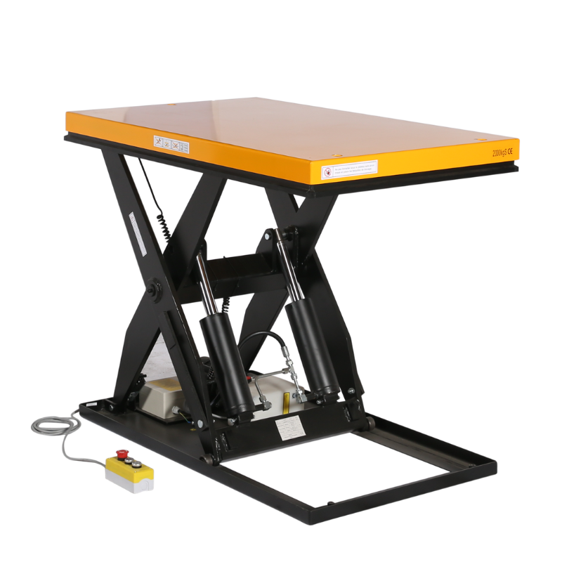 Mesa elevadora 2000 kg - plataforma: 1300x800 mm (380V) vista desde 3/4