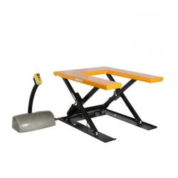 Mesa elevadora en U 1000 kg  (220V) vista desde 3/4